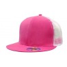Flat-peak trucker cap - mod. 4138:Pink, Polyester, White